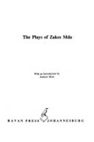 Cover of Plays of Zakes Mda