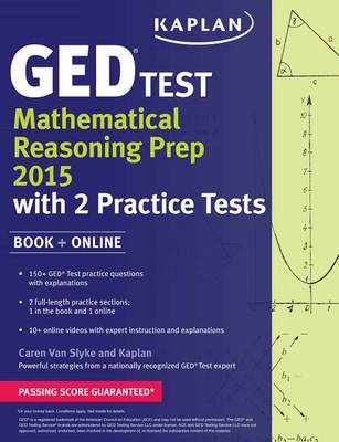 Cover of Kaplan GED Test Mathematical Reasoning Prep 2015