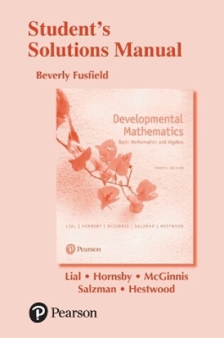 Cover of Student's Solutions Manual for Developmental Mathematics