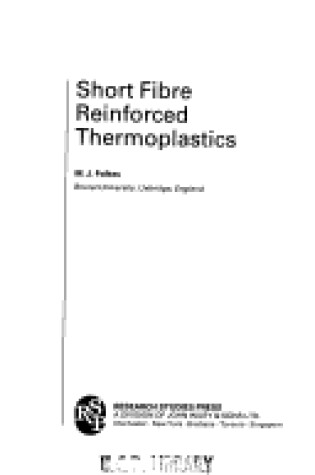 Cover of Short Fibre Reinforced Thermoplastics