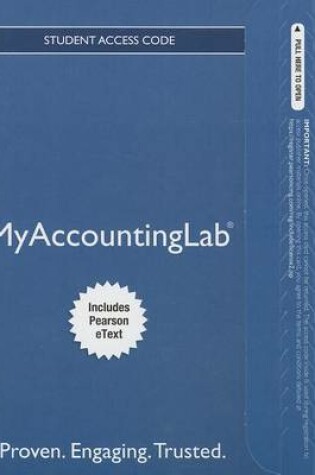 Cover of NEW MyLab Accounting with Pearson eText-- Standalone Access Card -- for Horngren's Accounting, The Financial Chapters