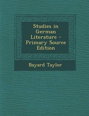 Book cover for Studies in German Literature