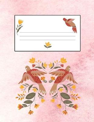 Book cover for Flowers & Birds Pink 8.5 x 11 150 Pages Journal Notebook