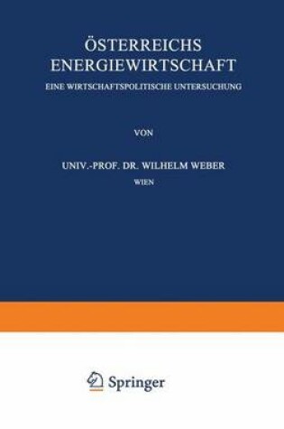 Cover of A-Sterreichs Energiewirtschaft