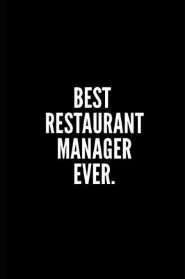 Book cover for Best Restaurant Manager Ever