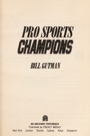 Cover of Pro Sports Champions