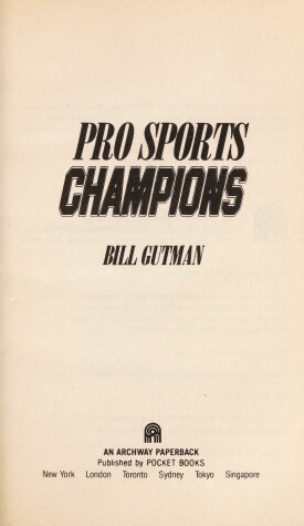 Book cover for Pro Sports Champions