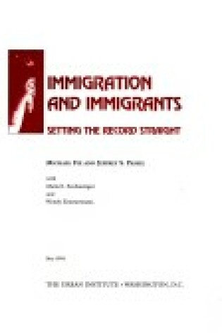 Cover of Immigration and Immigrants Pb