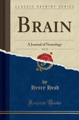 Book cover for Brain, Vol. 33