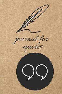 Book cover for Journal for Quotes