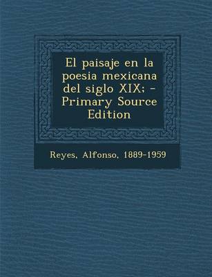 Book cover for El paisaje en la poesia mexicana del siglo XIX;