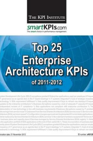 Cover of Top 25 Enterprise Architecture KPIs of 2011-2012