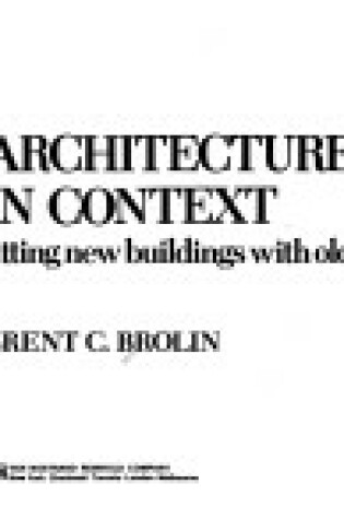 Cover of Architecture in Context