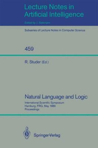 Cover of Natural Language and Logic