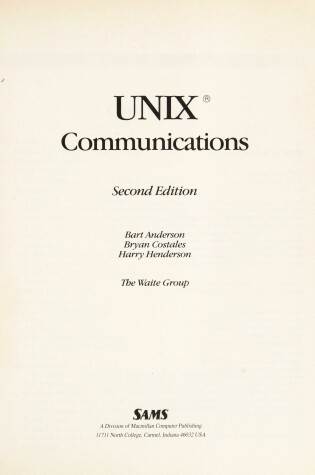 Cover of The Waite Group's UNIX Communications