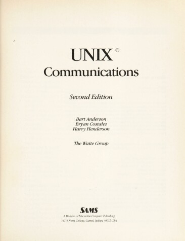 Cover of The Waite Group's UNIX Communications