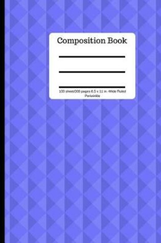 Cover of Periwinkle Composition Book 100 Sheet/200 Pages 8.5 X 11 In.-Wide Ruled