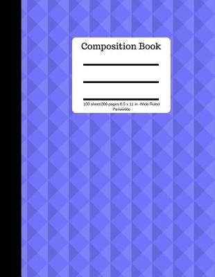 Book cover for Periwinkle Composition Book 100 Sheet/200 Pages 8.5 X 11 In.-Wide Ruled