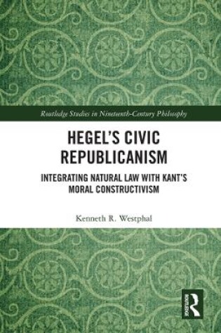 Cover of Hegel’s Civic Republicanism