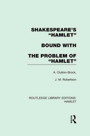Cover of Shakespeare's "Hamlet" bound with The Problem of Hamlet