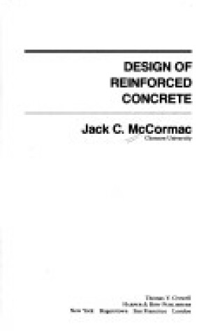 Cover of Design Reinforced Concrete