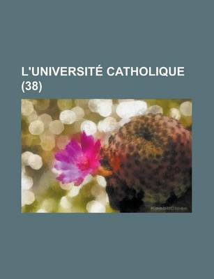 Book cover for L'Universite Catholique (38)