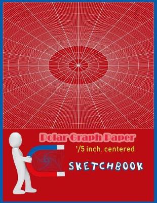 Book cover for Polar Graph paper 1/5 inch centered Sketchbook