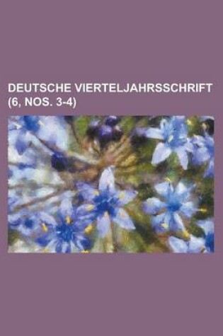 Cover of Deutsche Vierteljahrsschrift (6, Nos. 3-4)