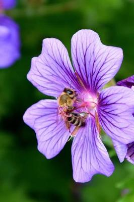 Book cover for Purple Cranesbill Geranium Flower and a Bee Journal