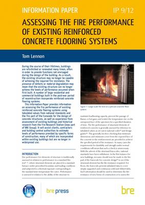 Book cover for Assessing the Fire Performance of Existing Reinforced Concrete Flooring Systems