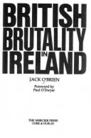 Cover of British Brutality in Ireland