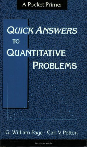 Book cover for Quick Answers to Quantitative Problems