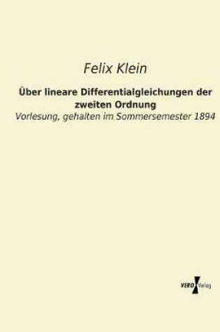 Cover of UEber lineare Differentialgleichungen der zweiten Ordnung