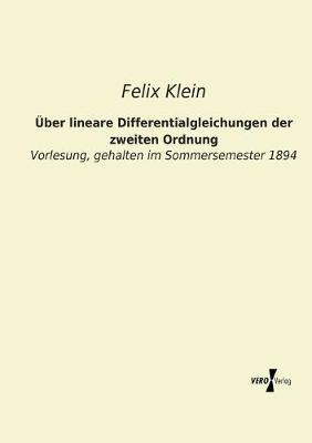 Book cover for UEber lineare Differentialgleichungen der zweiten Ordnung