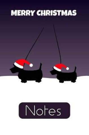 Cover of Westies in Santa Hats Merry Christmas Notebook