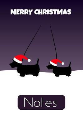 Book cover for Westies in Santa Hats Merry Christmas Notebook