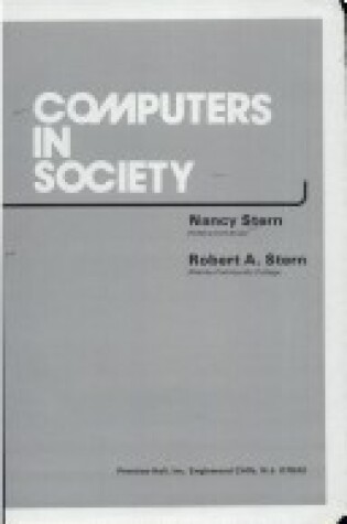 Cover of Computers in Society