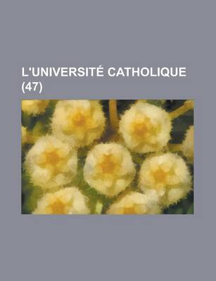 Book cover for L'Universite Catholique (47)