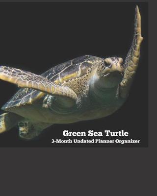 Book cover for Green Sea Turtle 3-Month Undated Planner Organizer