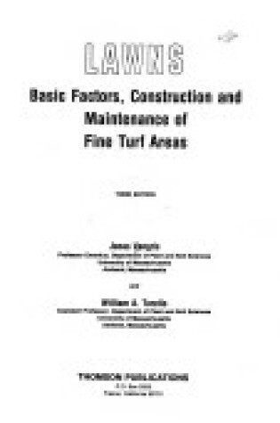 Cover of Lawns, Basic Factors, Const & Main of Fine Turf