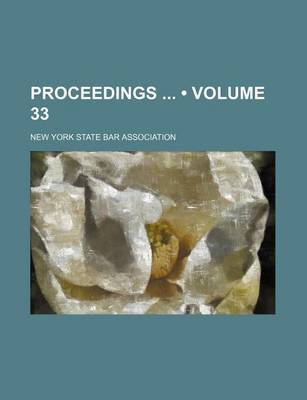 Book cover for Proceedings (Volume 33)