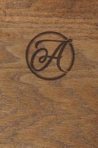 Cover of Wood Burned Monogram Creative Journal - A