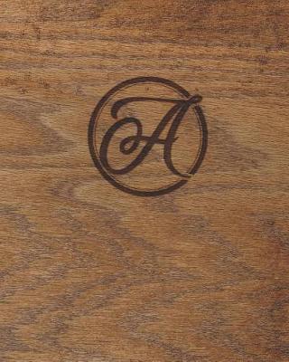 Book cover for Wood Burned Monogram Creative Journal - A