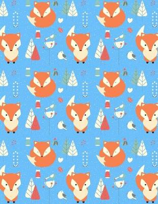 Book cover for My Big Fat Bullet Journal Fox in Winter Pattern - Blue