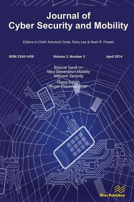 Book cover for Journal of Cyber Security and Mobility 3-2, Special Issue on Next Generation Mobility Network Security
