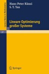 Book cover for Lineare Optimierung Grosser Systeme