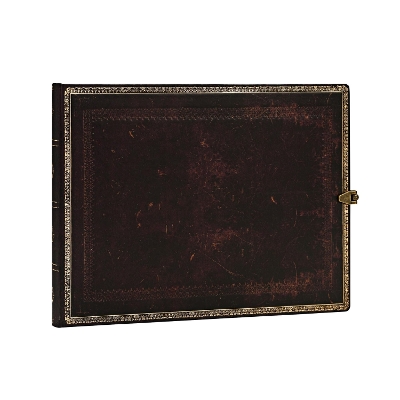 Book cover for Black Moroccan (Old Leather Collection) Unlined Guest Book