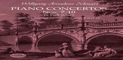 Book cover for Piano Concertos Nos. 7-10 in Full Score: with Mozart's Cadenzas
