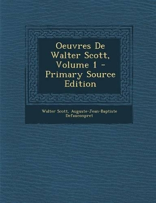 Book cover for Oeuvres de Walter Scott, Volume 1