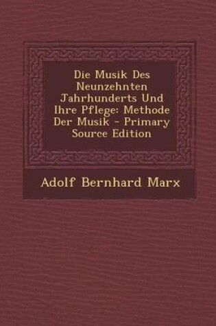 Cover of Die Musik Des Neunzehnten Jahrhunderts Und Ihre Pflege